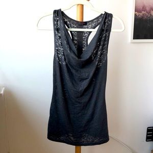 Miss Selfridge grey racerback sleeveless top